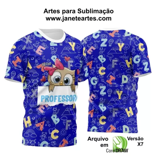 Arte Vetor Camisa Professora 2024