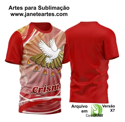 Arte Vetor Camisa Religião - Crisma | Modelo 01