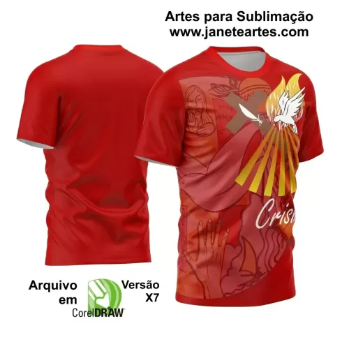 Arte Vetor Camisa Religião - Crisma | Modelo 05