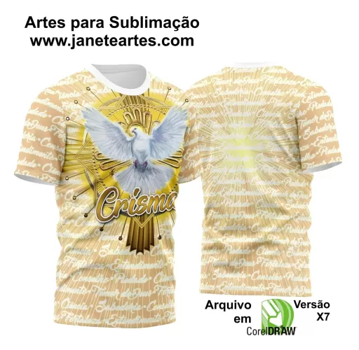 Arte Vetor Camisa Religião - Crisma | Modelo 12 Arte Vetor Camisa Religião - Crisma | Modelo 12