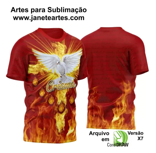 Arte Vetor Camisa Religião - Crisma | Modelo 14