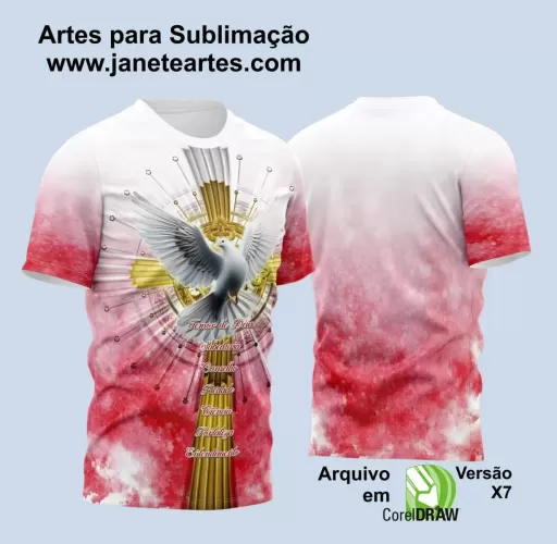 Arte Vetor Camisa Religião - Crisma | Modelo 16