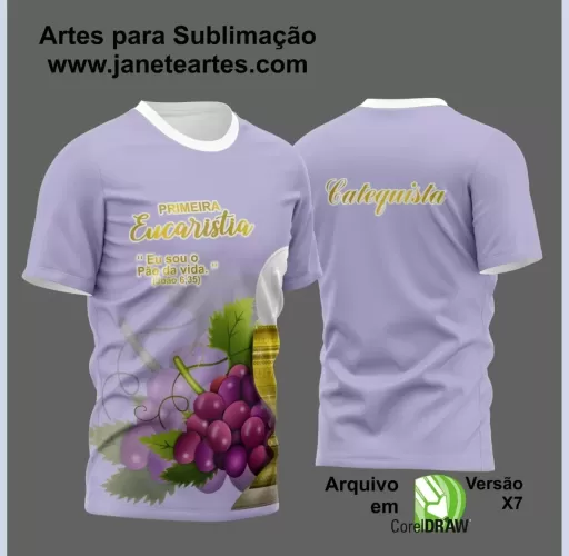 Arte Vetor Camisa Religião - Eucaristia | Modelo 01