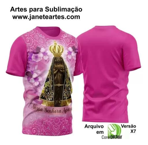 Arte Vetor Camisa Religião - Nossa Senhora Aparecida | Modelo 02