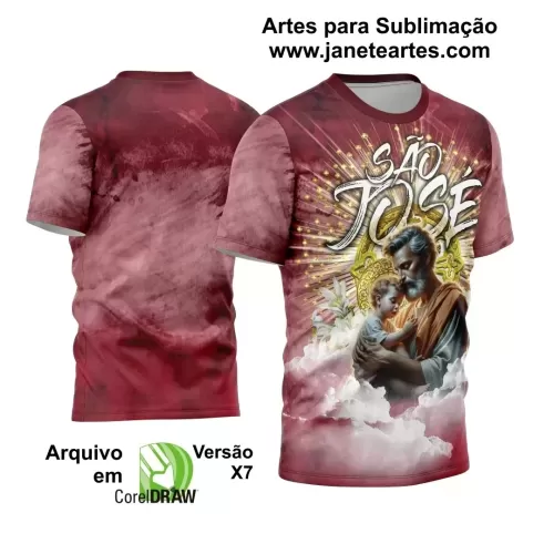 Arte Vetor Camisa Religião - São José 2024 - Modelo 01