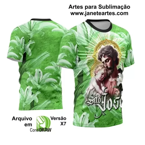 Arte Vetor Camisa Religião - São José 2024 - Modelo 05