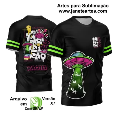 Arte Vetor Camisa Terceirão 2024 Alien Abdução