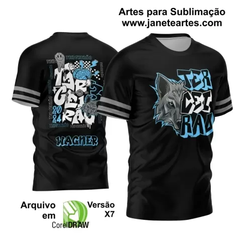 Arte Vetor Camisa Terceirão 2024 Lobo Cinza | Modelo 02