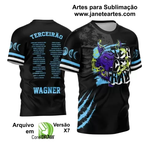 Arte Vetor Camisa Terceirão 2024 Lobo Garras Azuis