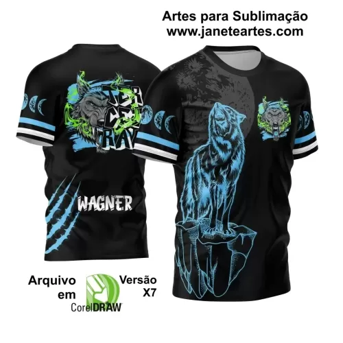 Arte Vetor Camisa Terceirão 2024 Lobo da Lua Modelo 11