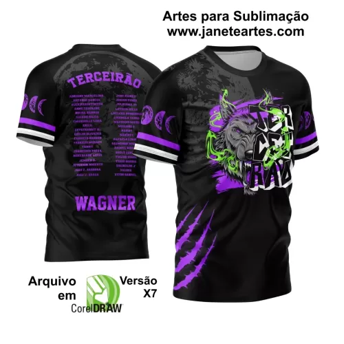 Arte Vetor Camisa Terceirão 2024 Lobo e Luas Roxas Arte Vetor Camisa Terceirão 2024 Lobo e Luas Roxas