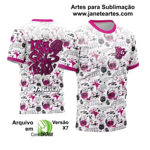 Arte Vetor Camisa Terceirão Graffiti Spray Cérebro - Modelo 02

