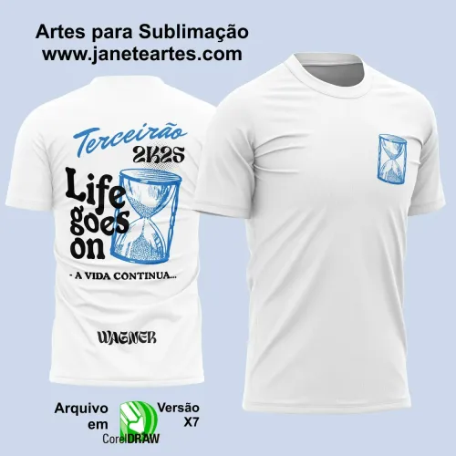 Arte Vetor Camiseta - Terceirão 2025 – Formandos 3º Ano 2025 - A Vida Continua Arte Vetor Camiseta - Terceirão 2025 – Formandos 3º Ano 2025 - A Vida Continua