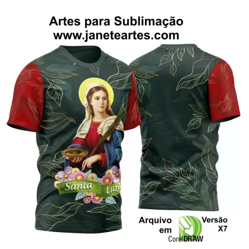 Arte Vetor Estampa Camisa Santa Luzia 2024 Modelo 01