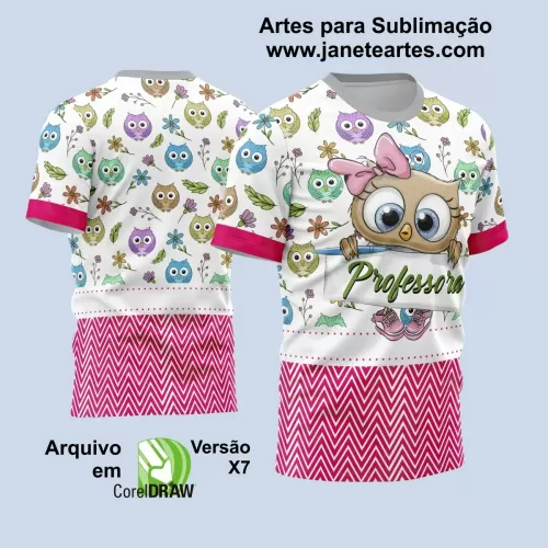 Arte Vetor Estampa Template Camisa Professora - Professor 2024 Modelo 29