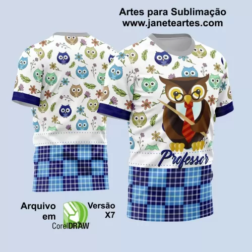 Arte Vetor Estampa Template Camisa Professora - Professor 2024 Modelo 30