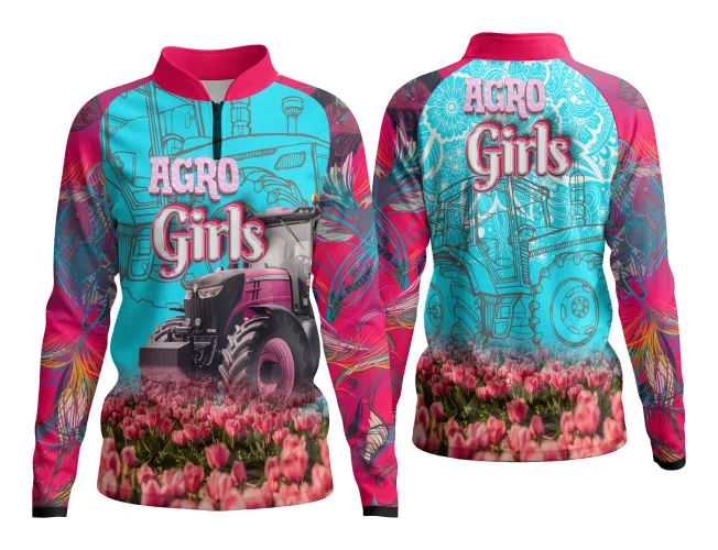 Camisa com estampa que realça o estilo AgroDivas com cores vibrantes e design moderno, perfeita para apaixonadas pelo campo.