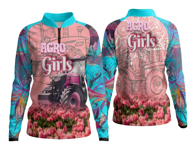 Foto da camisa AgroDivas com estampa que mostra um design vibrante e moderno, ideal para quem valoriza o estilo único do meio agro.