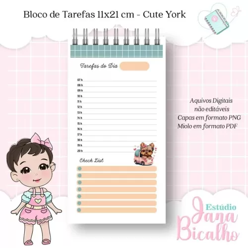 Bloco de Tarefas – Cute York (Jana Bicalho)