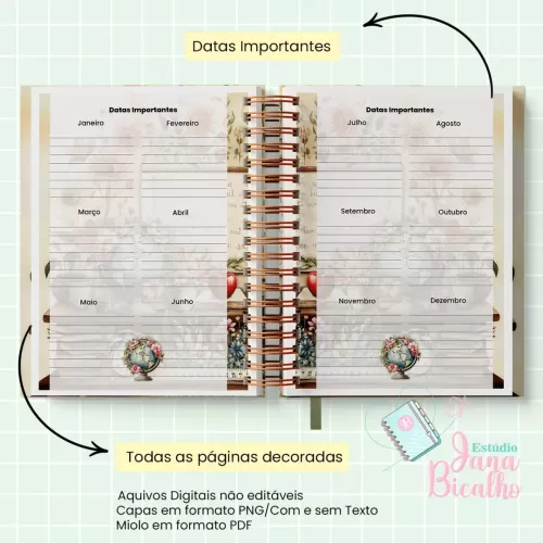 Caderno Planejamento A5 Professora – Jana