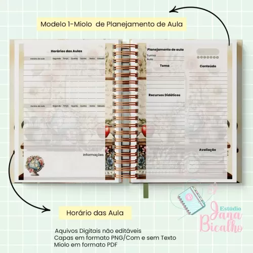 Caderno Planejamento A5 Professora – Jana