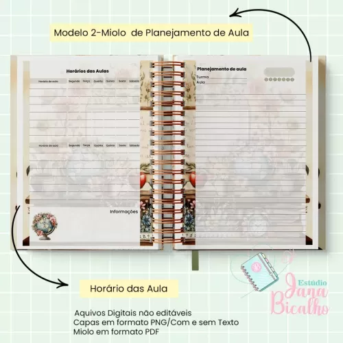 Caderno Planejamento A5 Professora – Jana