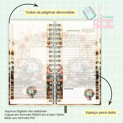 Caderno Slim Professora – Jana