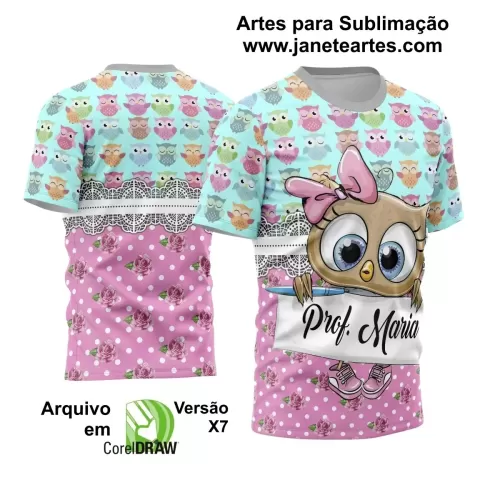 Camisas Personalizadas Professora Corujinhas