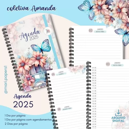 Coleção Amanda – Agendas | Planners | Cadernetas (Mari Papers)