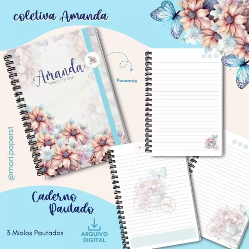 Coleção Amanda – Agendas | Planners | Cadernetas (Mari Papers)