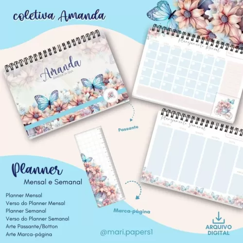 Coleção Amanda – Agendas | Planners | Cadernetas (Mari Papers)