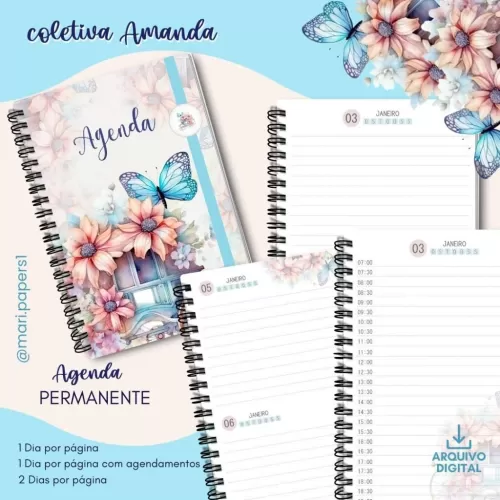 Coleção Amanda – Agendas | Planners | Cadernetas (Mari Papers)