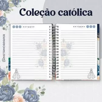 Coleção Católica Agenda  2024 - Planner - Blocos - Calendários - Metamorpaper