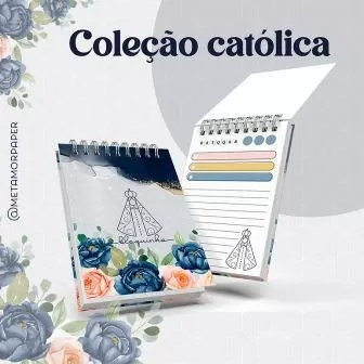 Coleção Católica Agenda  2024 - Planner - Blocos - Calendários - Metamorpaper