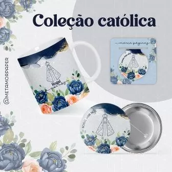 Coleção Católica Agenda  2024 - Planner - Blocos - Calendários - Metamorpaper