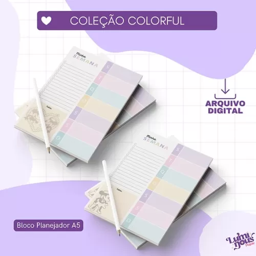 Coleção Colorful – Agendas | Planejador | Blocos (Luminous)