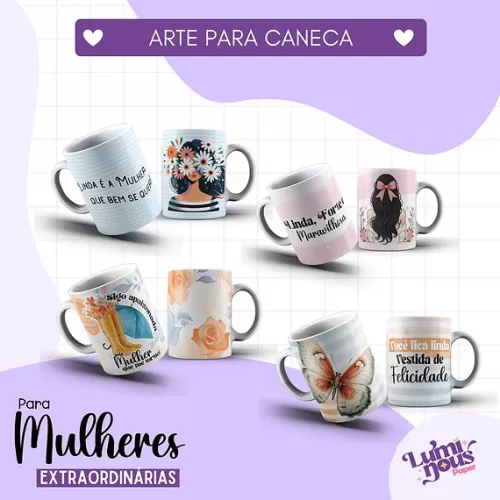 Coleção Mulheres Extraordinárias 4 modelos – Cadernos | Planners | Canecas | Blocos