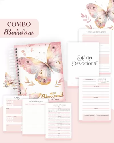 Combo Borboletas – Devocional Capa Bíblia (Pamella Vieira)