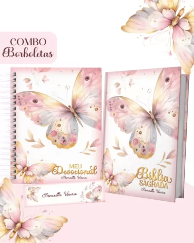 Combo Borboletas – Devocional Capa Bíblia (Pamella Vieira)