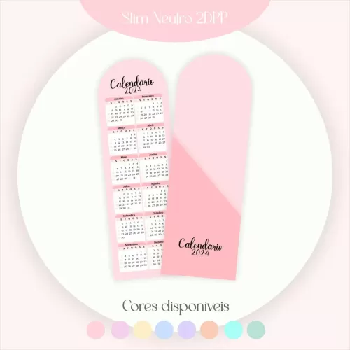 Combo Marca Páginas Calendários (10 Cores) – Pamella Vieira