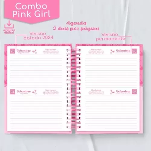 Combo Pink Girl 2024 – Encadernação – Metamorpaper