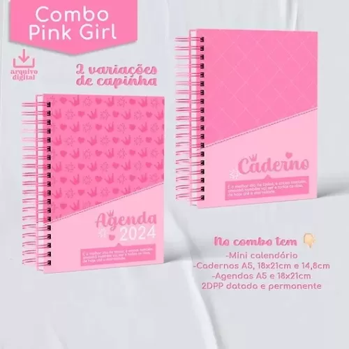 Combo Pink Girl 2024 – Encadernação – Metamorpaper