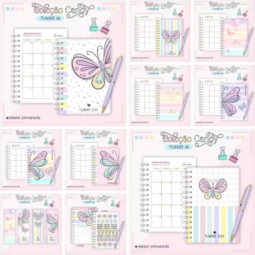 Combo Planner Candy – A6 2024 – Lina Criativa