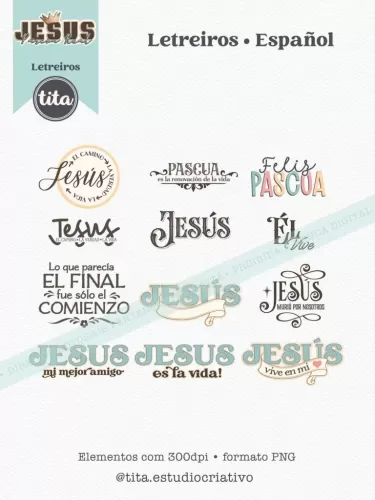 Jesus Páscoa Real – Combo Ilustrações e Papéis (Tita)