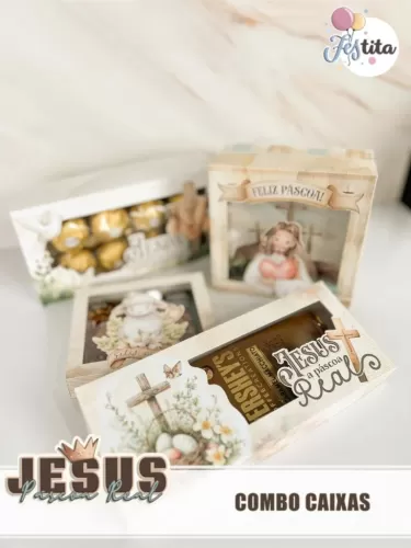 Jesus Páscoa Real – Kit Caixas Chocolates (Tita)