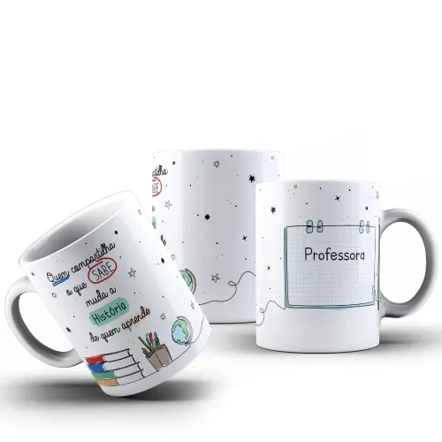 Kit 80 Artes Para Caneca Dia Dos Professores em Linha PNG 