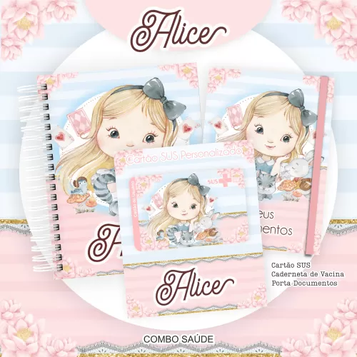 Kit Completo Alice – Escolar | Saúde – Encadernação 2024 – Pamella Vieira