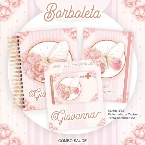 Kit Completo Borboleta – Escolar | Saúde – Encadernação – Pamella Vieira