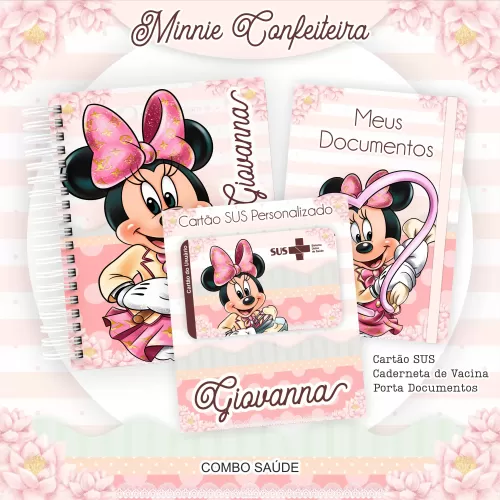 Kit Completo Volta às Aulas 2024 (Encadernação) – Minnie Confeiteira – Pamella Vieira