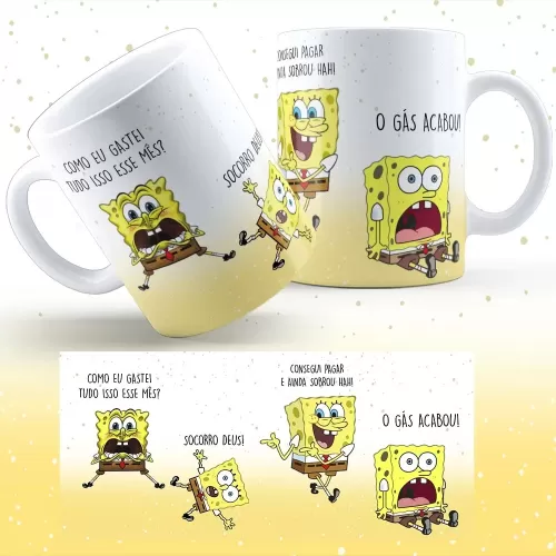 Kit Digital – Pack Animado Bob Esponja – Caneca Criativa